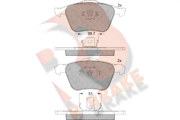 Brake Pad Set, disc brake (RB1551)