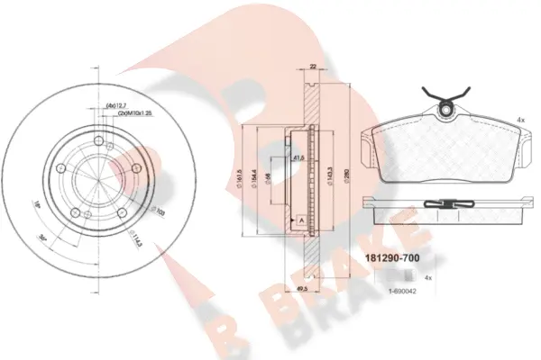Brake Kit, disc brake (3R12901057)