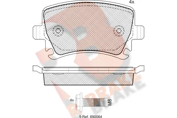 Brake Pad Set, disc brake (RB1600-703)