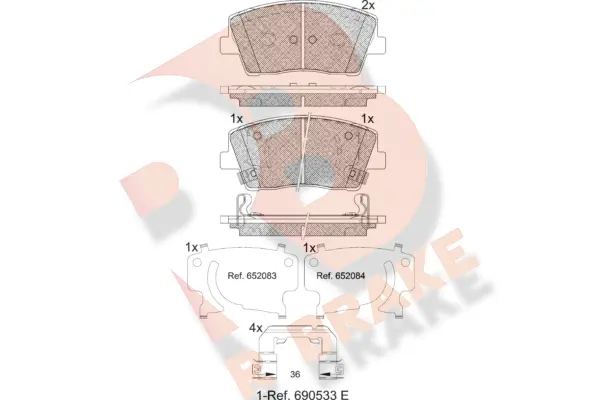 Brake Pad Set, disc brake (RB2368)