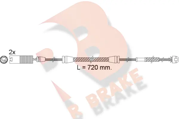 Warning Contact, brake pad wear (610498RB)