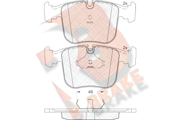 Brake Pad Set, disc brake (RB1628)