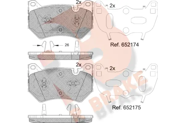 Brake Pad Set, disc brake (RB2385)