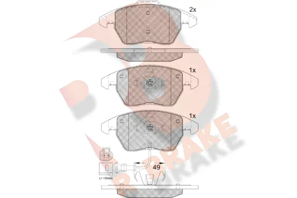 Brake Pad Set, disc brake (RB1567-208)