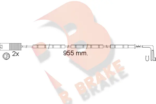Warning Contact, brake pad wear (610541RB)