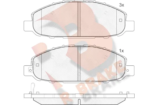 Brake Pad Set, disc brake (RB1813)