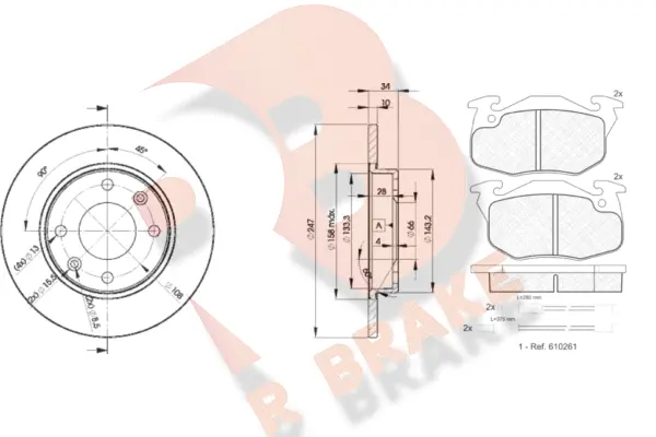 Brake Kit, disc brake (3R08644689)