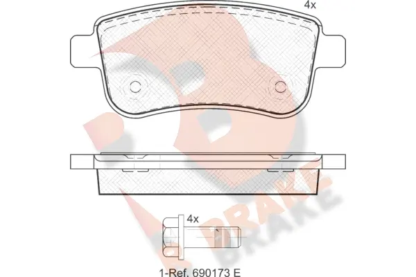 Brake Pad Set, disc brake (RB1904)