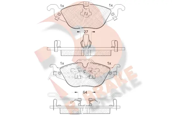 Brake Pad Set, disc brake (RB1249)