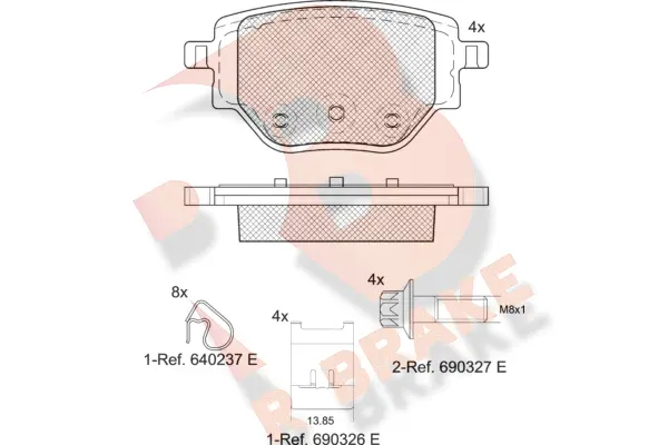 Brake Pad Set, disc brake (RB2384)