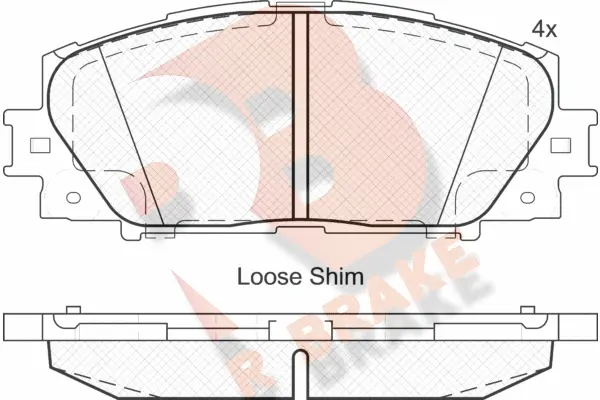 Brake Pad Set, disc brake (RB1774)