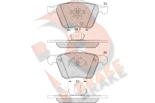 Brake Pad Set, disc brake (RB1655)