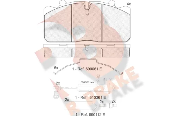 Brake Pad Set, disc brake (RB1253-124)