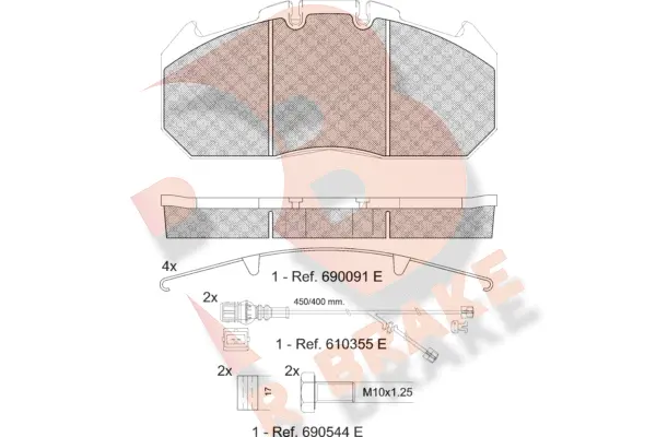 Brake Pad Set, disc brake (RB1405-122)