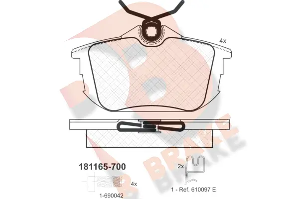 Brake Pad Set, disc brake (RB1165-700)