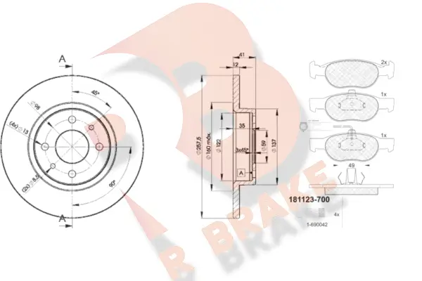 Brake Kit, disc brake (3R11233466)