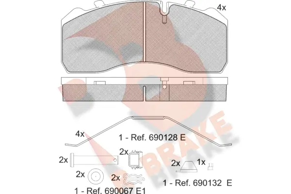 Brake Pad Set, disc brake (RB1254-066)