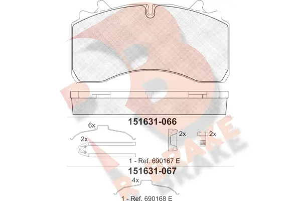 Brake Pad Set, disc brake (RB1631-067)