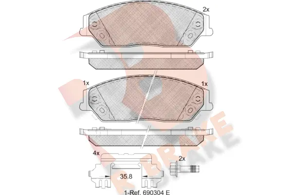 Brake Pad Set, disc brake (RB2077)