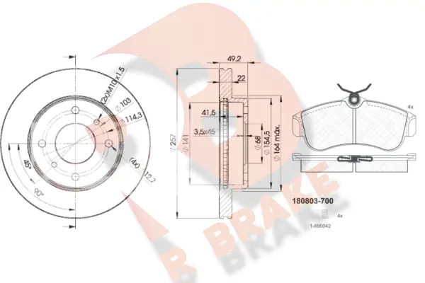 Brake Kit, disc brake (3R08037101)