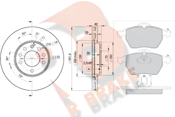Brake Kit, disc brake (3R11289043)