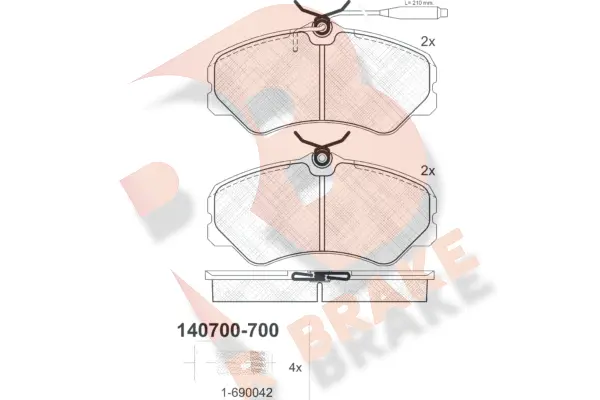 Brake Pad Set, disc brake (RB0700-700)