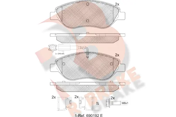 Brake Pad Set, disc brake (RB1445-071)