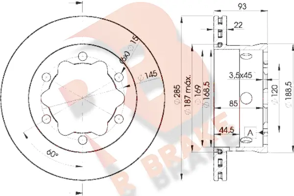 Brake Disc (78RBD10185)