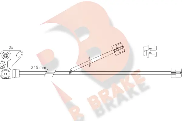 Warning Contact, brake pad wear (610300RB)