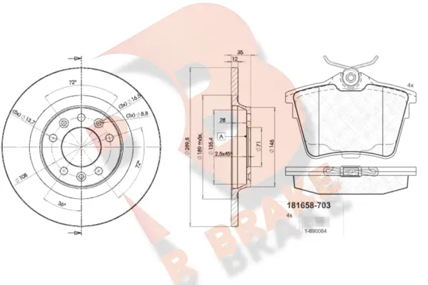 Brake Kit, disc brake (3R16584609)