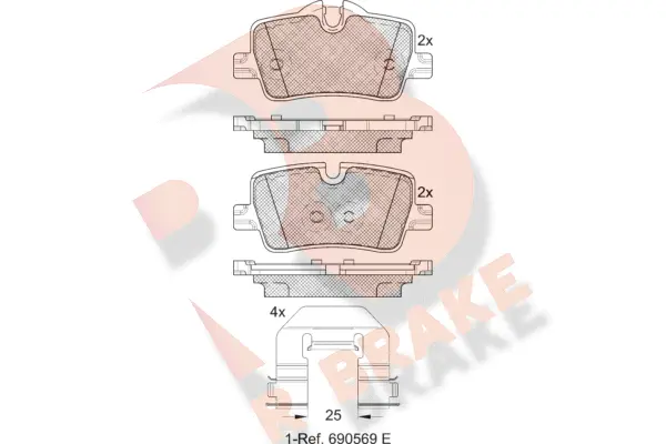 Brake Pad Set, disc brake (RB2360)