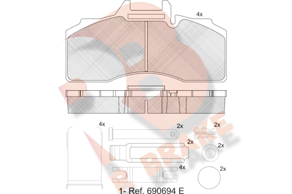 Brake Pad Set, disc brake (RB2046-066)