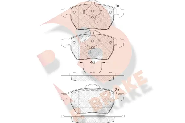 Brake Pad Set, disc brake (RB1767)