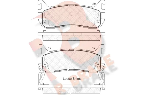 Brake Pad Set, disc brake (RB1819)