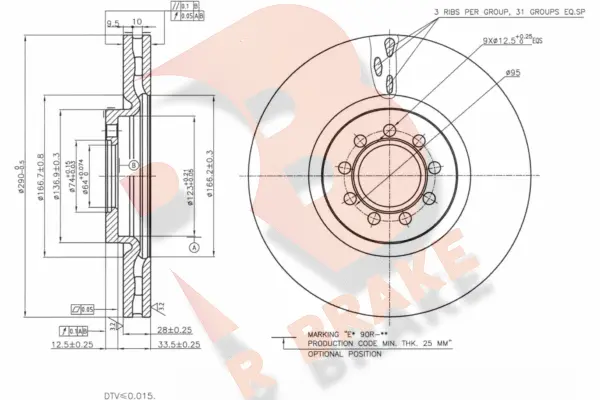 Brake Disc (78RBD28762)