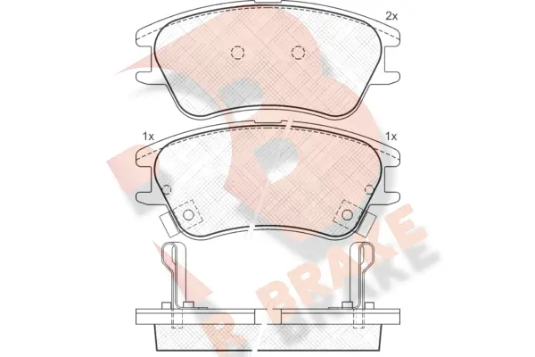 Brake Pad Set, disc brake (RB1557)