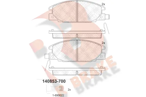 Brake Pad Set, disc brake (RB0853-700)