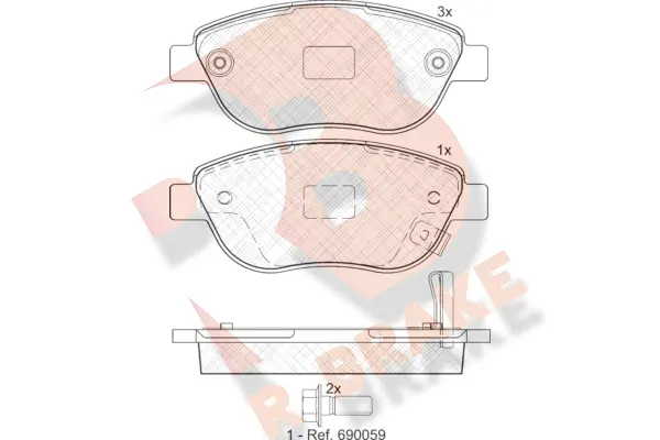 Brake Pad Set, disc brake (RB1809)