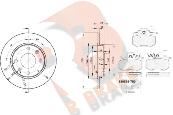 Brake Kit, disc brake (3R05554689)