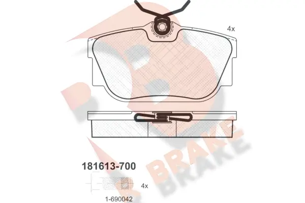 Brake Pad Set, disc brake (RB1613-700)