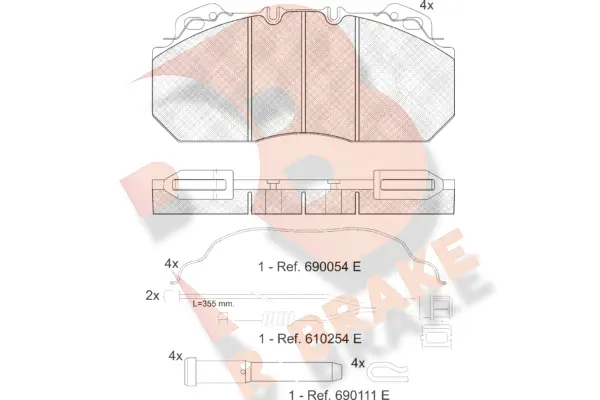 Brake Pad Set, disc brake (RB1163-115)