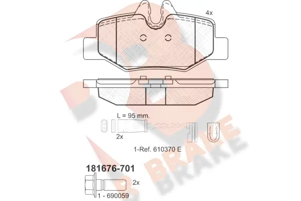 Brake Pad Set, disc brake (RB1676-701)