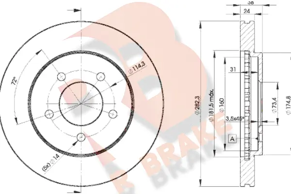 Brake Disc (78RBD25347)