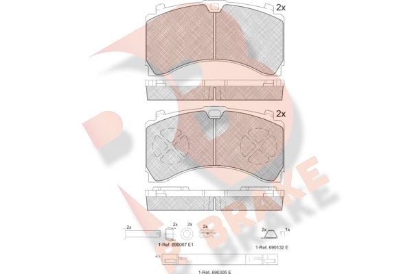 Brake Pad Set, disc brake (RB2123-066)
