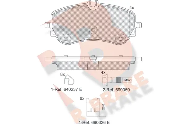 Brake Pad Set, disc brake (RB2301)