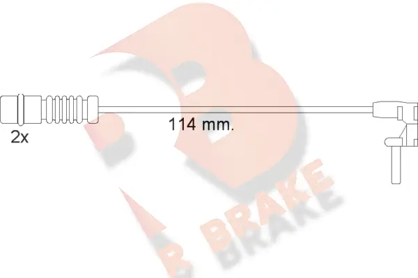 Warning Contact, brake pad wear (610454RB)