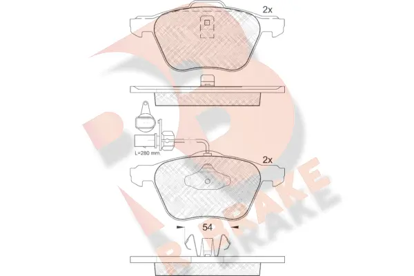 Brake Pad Set, disc brake (RB1395)