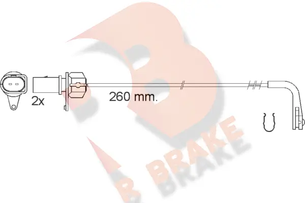 Warning Contact, brake pad wear (610545RB)