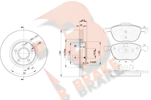 Brake Kit, disc brake (3R16173937)