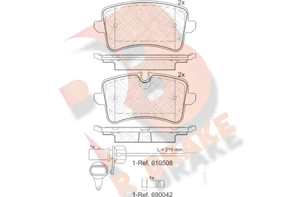 Brake Pad Set, disc brake (RB1986-203)